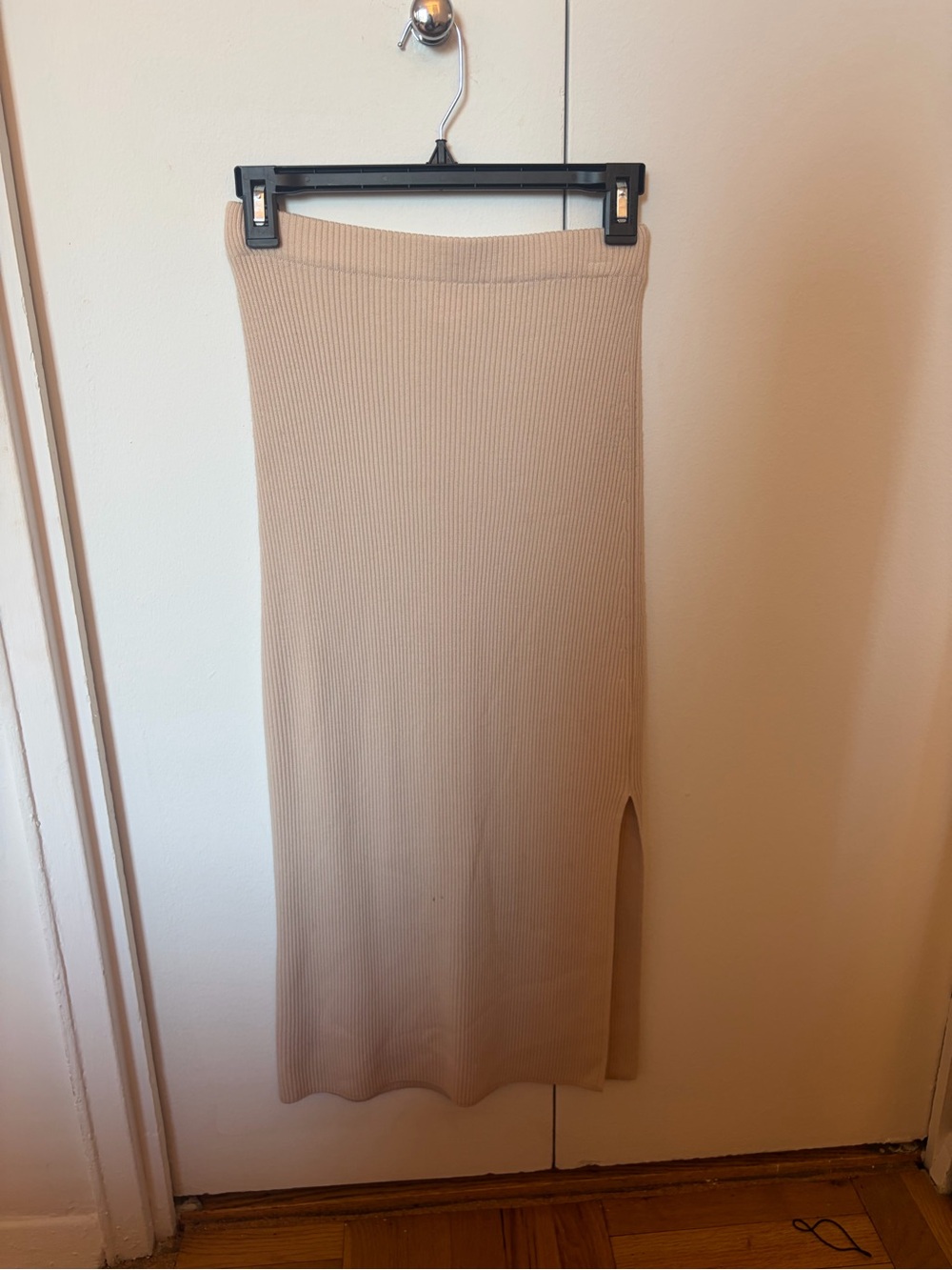 From Future Paris Ribbed Wool Knit Maxi Skirt Beige - excellent Condition